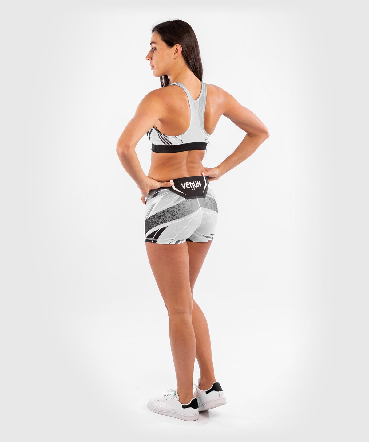 Short de compression pour Femmes UFC Venum Authentic Fight Night - Coupe Courte - Blanc
