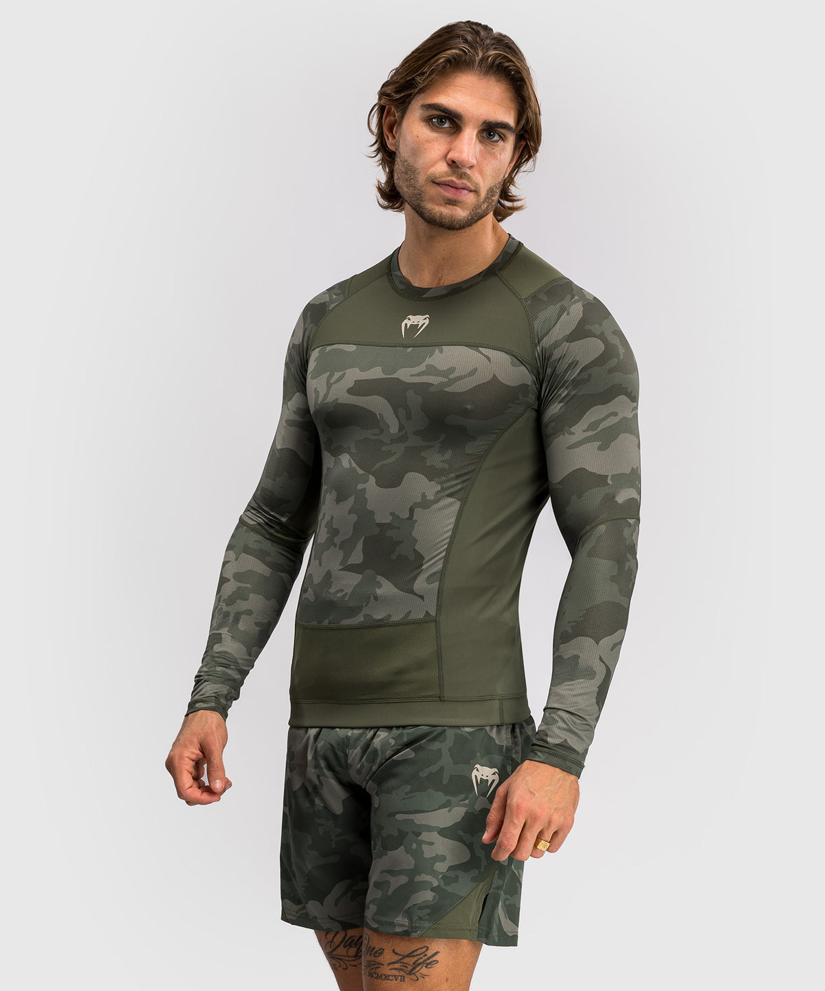 Venum G-Fit Air Herren Langarm Rashguard - Armee Camouflage