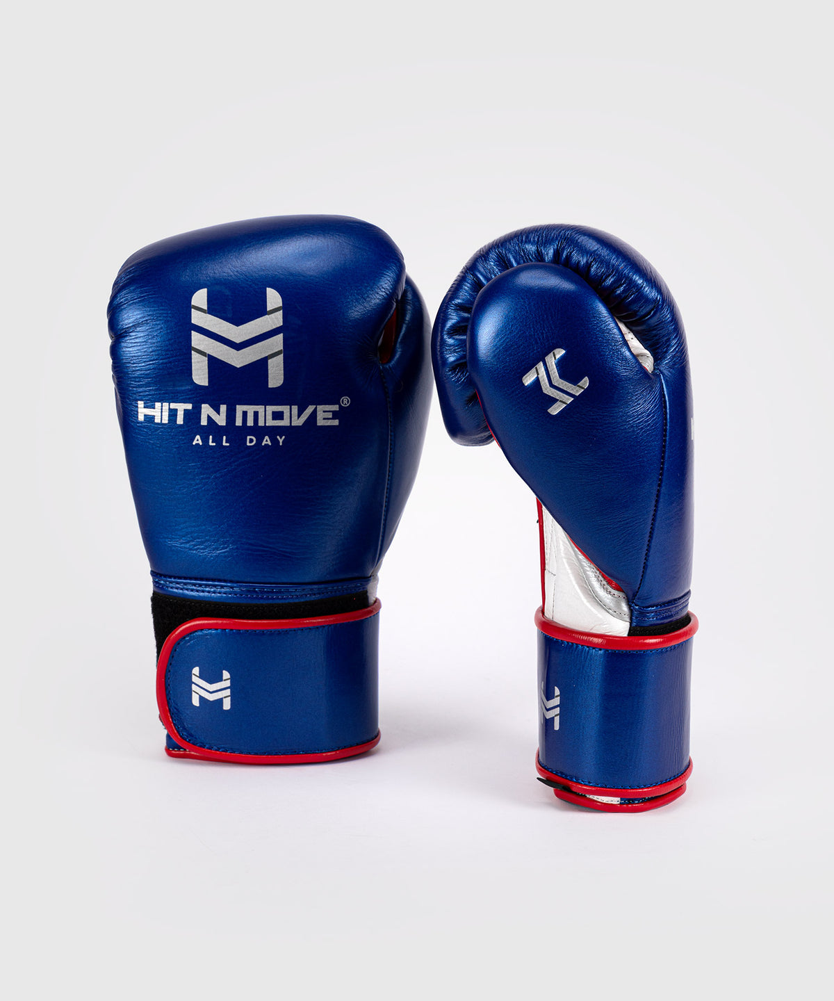 Hit N Move All Day® Pro Grip Plus Guantoni da Boxe - Blu/Bianco/Rosso