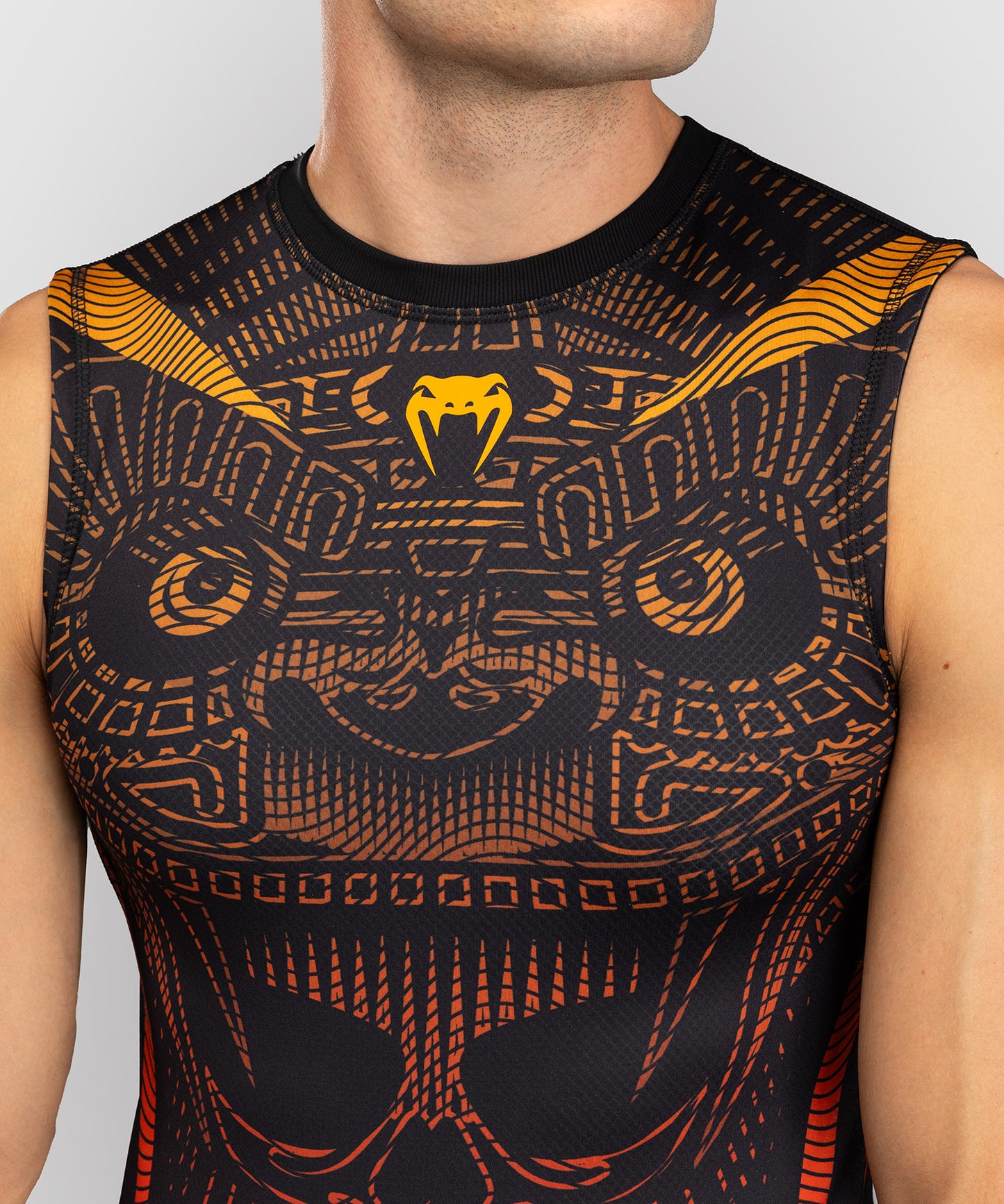 Rashguard Sans Manches Venum Quetzal Fury - Noir/Rouge Fury/Mandarine