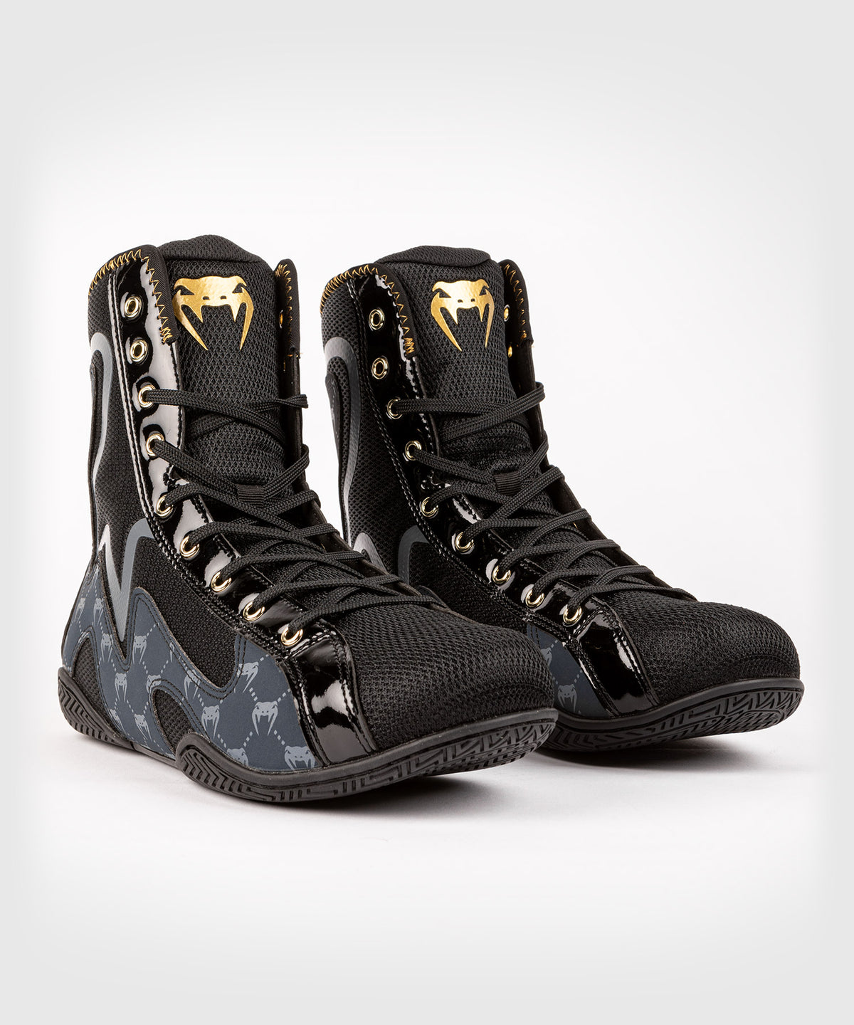 Chaussures de Boxe Venum Elite Evo Monogram - Noir/Bleu Marine