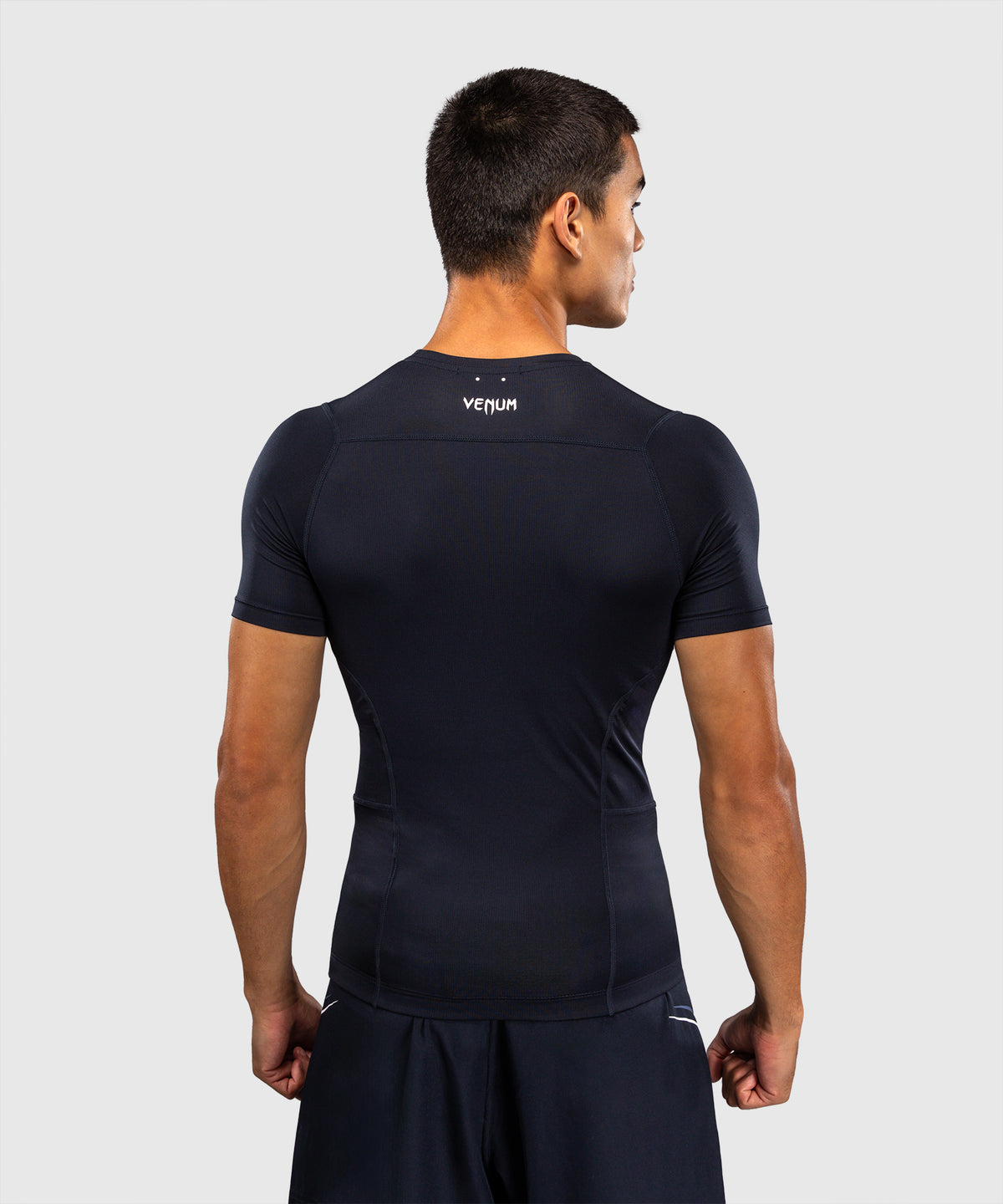Rashguard à Manches Courtes Venum G-Core - Bleu Marine/Blanc