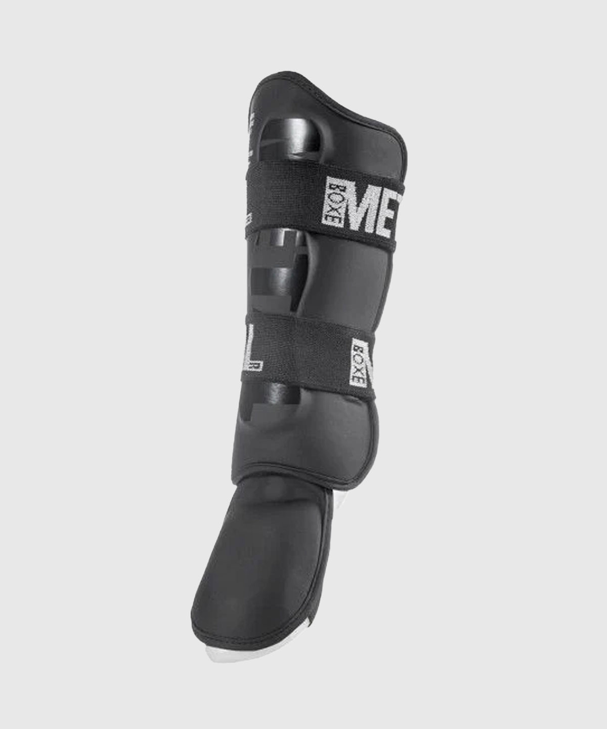 Metal Boxe Pro Black Light Schienbeinschoner mit abnehmbarem Spannschutz - Schwarz