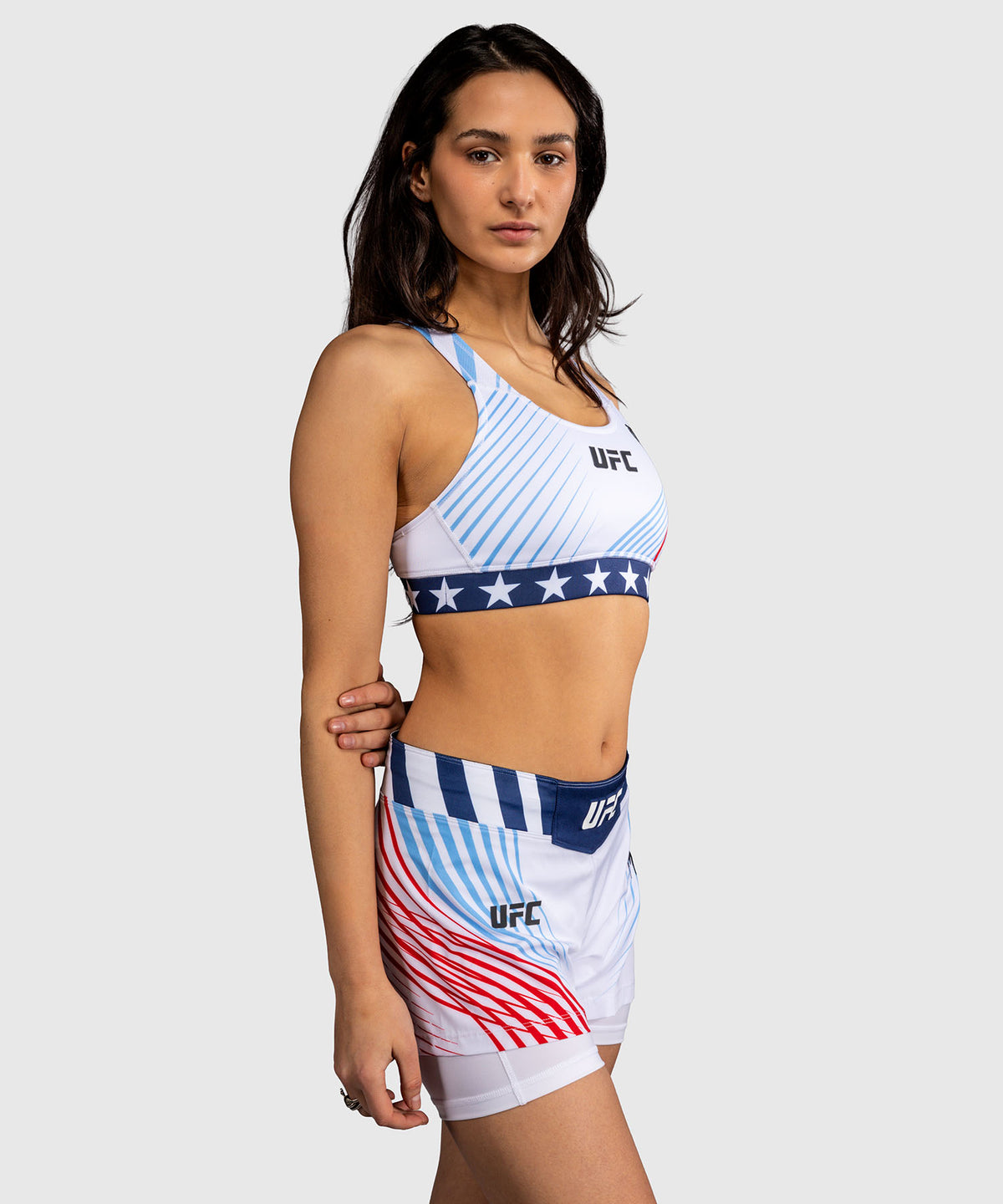Official UFC Freedom 250 by Venum Authentic Fight Night Brassière de sport pour femme - Blanc