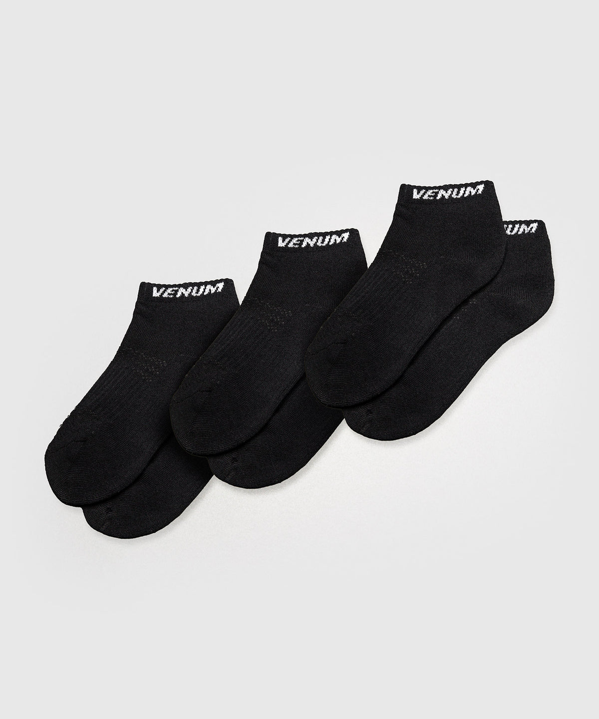 Venum Essential Knöchelsocken (3 Paar) – Schwarz/Weiß