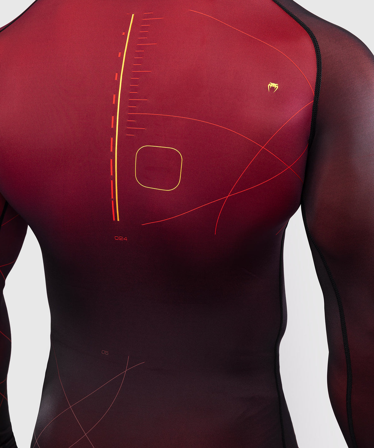 Rashguard Manches Longues Venum Tactical XT- Noir/Bordeaux/Or