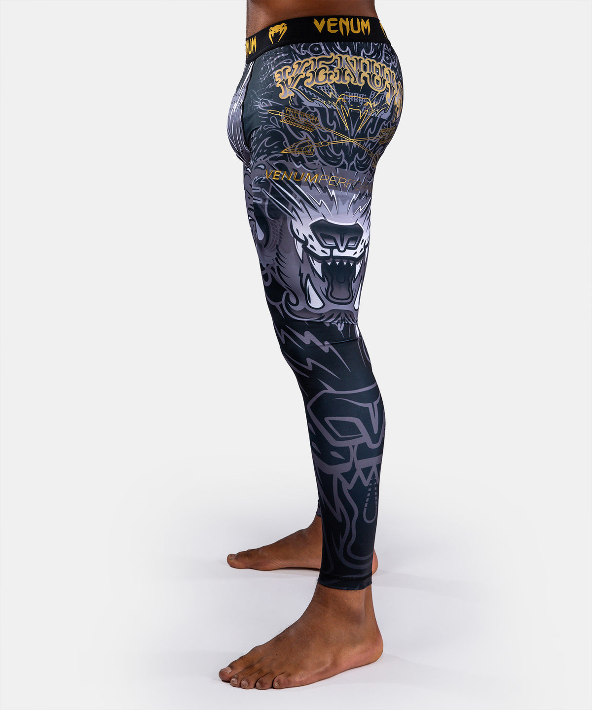 Venum Wolf Atak Spats – Negro/Gris