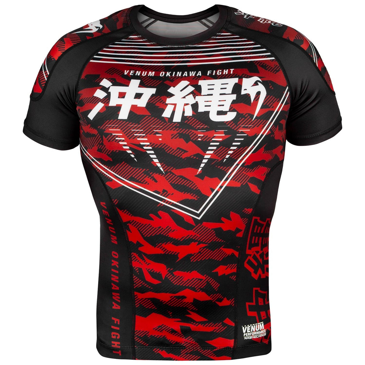 Rashguard Venum Okinawa 2.0 - Manches courtes - Noir/Blanc-Rouge