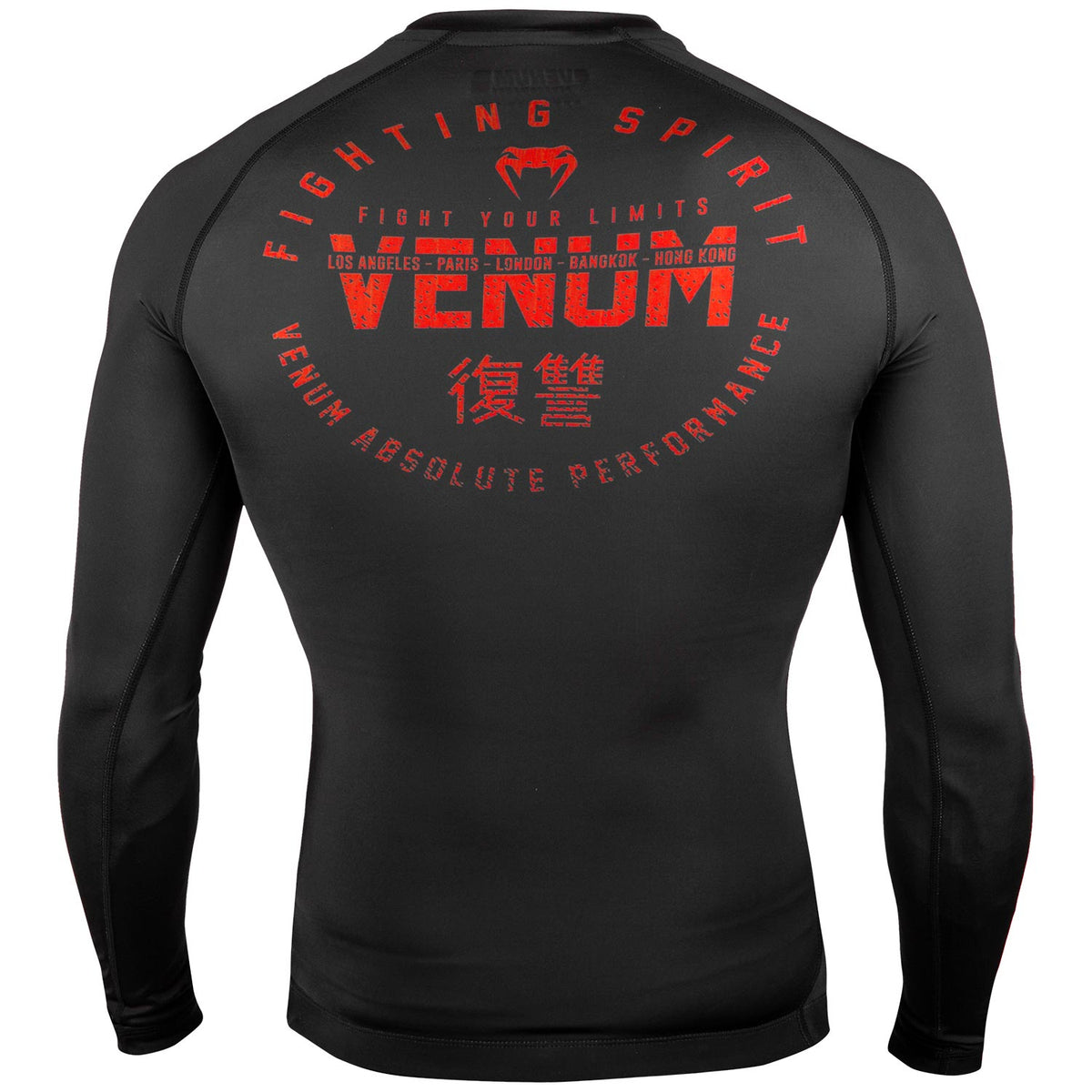 Venum Signature Rashguard - Langarm - Schwarz/Rot
