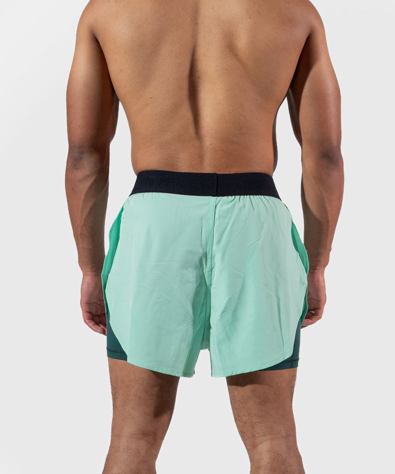 Metal Boxe Deep Waters 2-in-1-Fightshorts - Grün