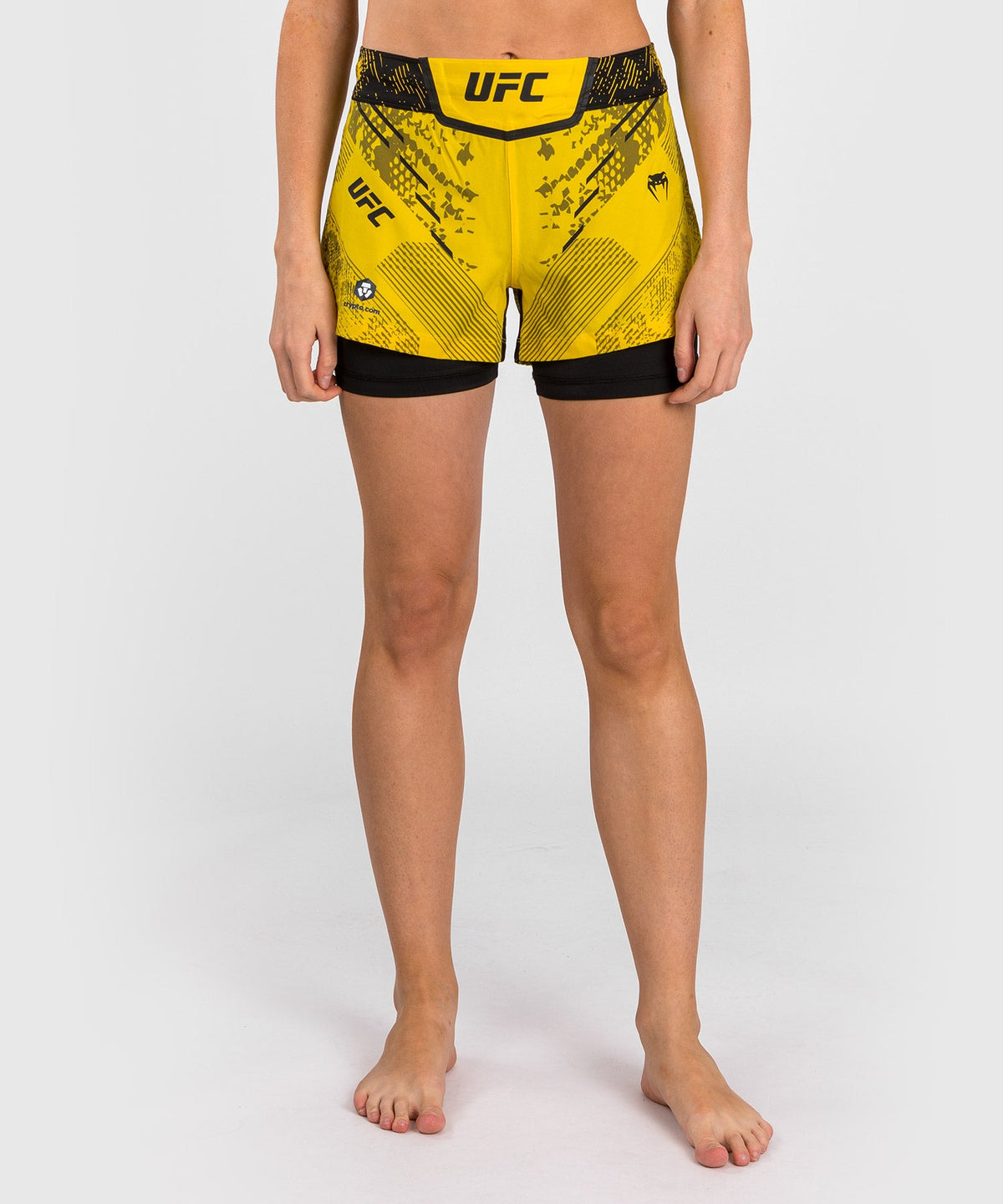 Short de Combat pour Femmes UFC Adrenaline by Venum Authentic Fight Night - Jaune