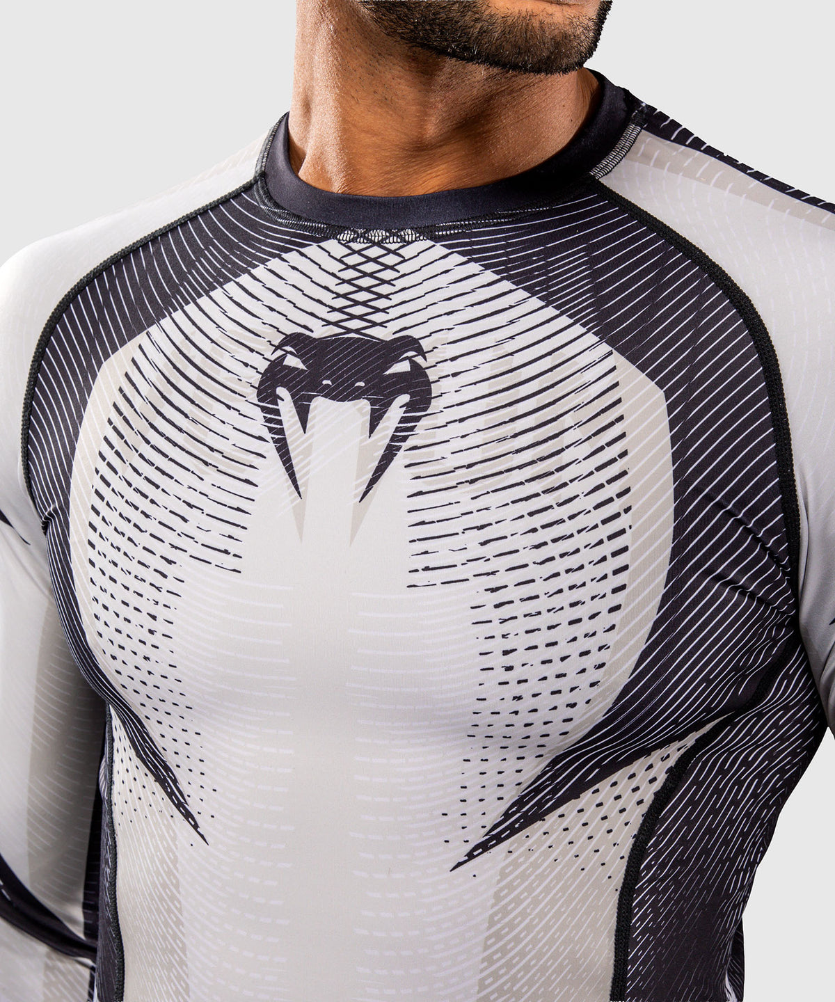 Rashguard à Manches Longues Venum Galactic 3.0 - Blanc Cassé/Noir