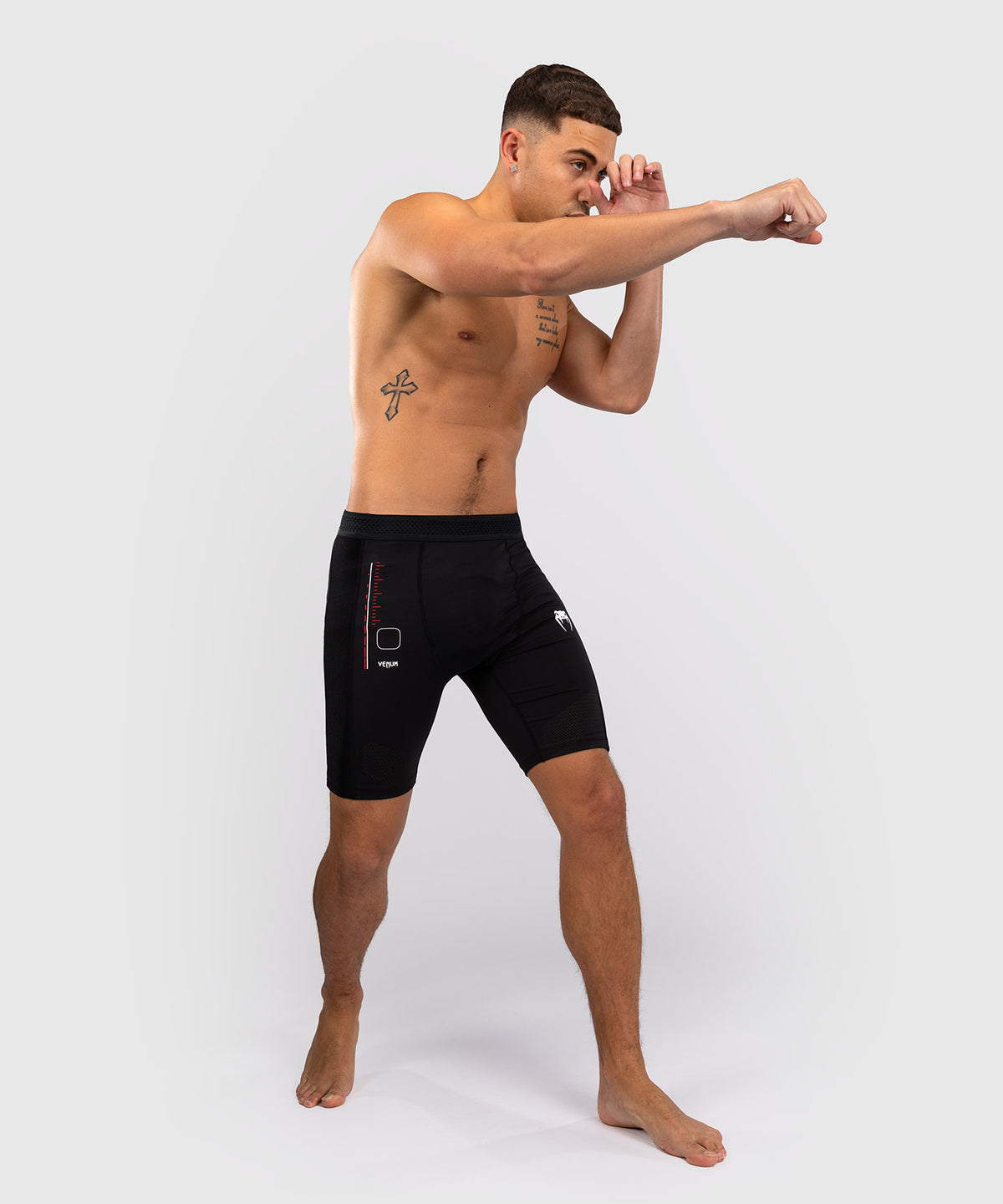 Short de compression Venum Tactical XT- Noir/Rouge Feu