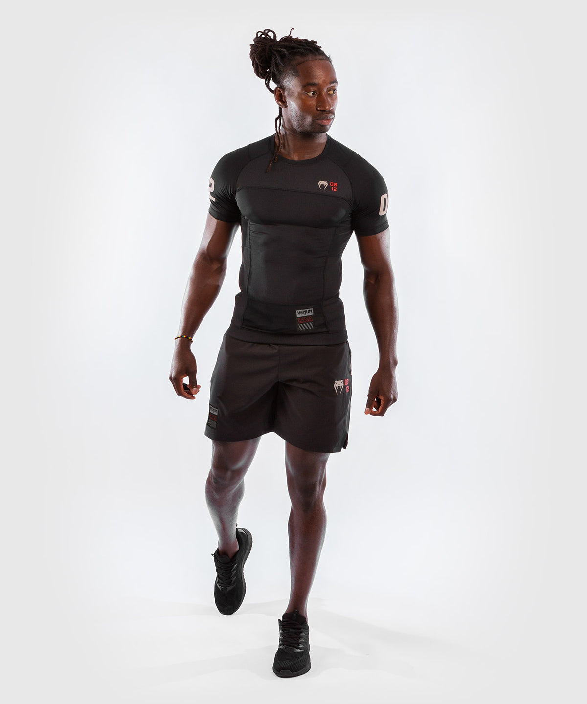 Venum Loma 08-12 Kurzarm-Rashguard - Schwarz