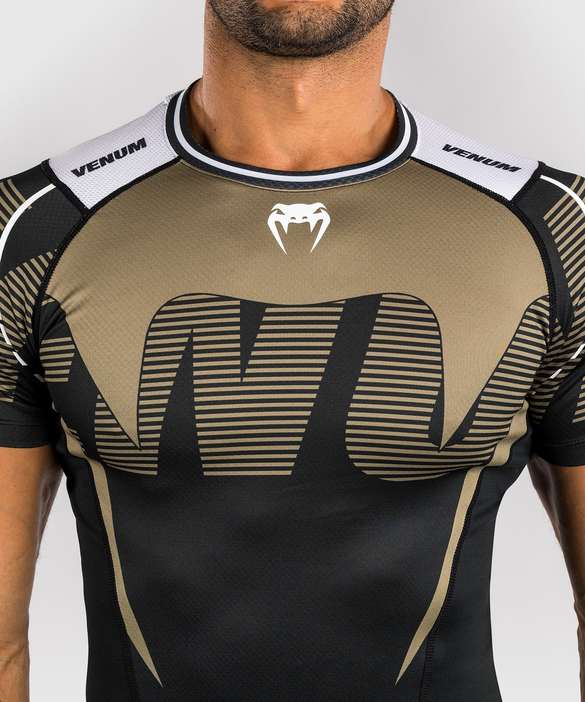 Rashguard Manches Courtes Venum Adrenaline – Noir/Sable