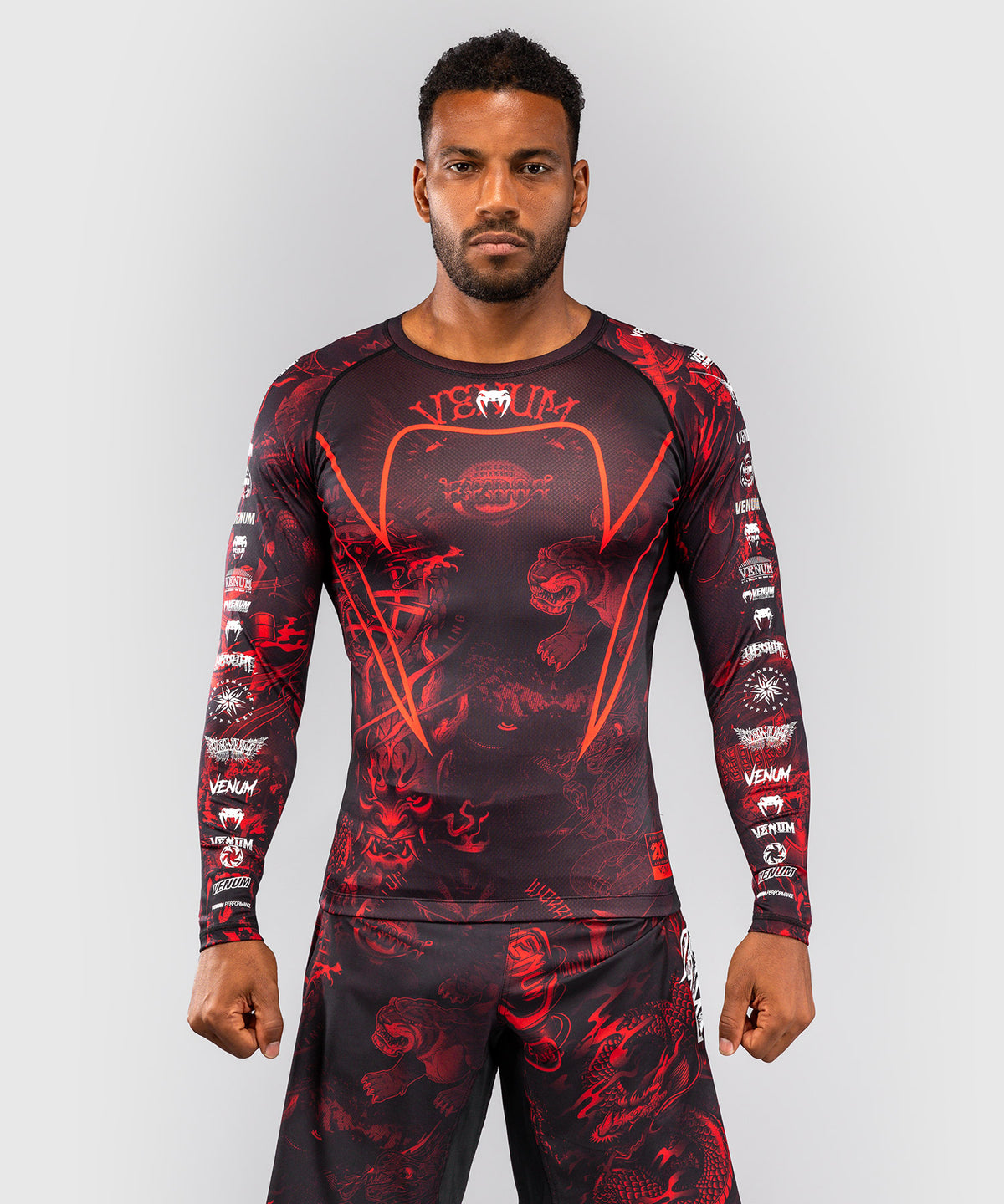 Venum 20th Anniversary Long Sleeve Rashguard - Black/Red