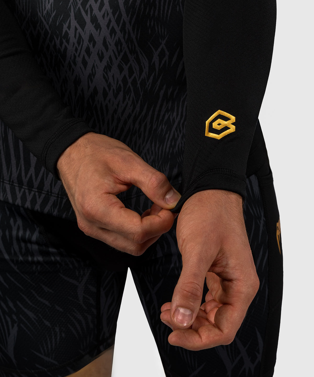 Rashguard à manches longues Venum x Chimaev - Noir/Gris