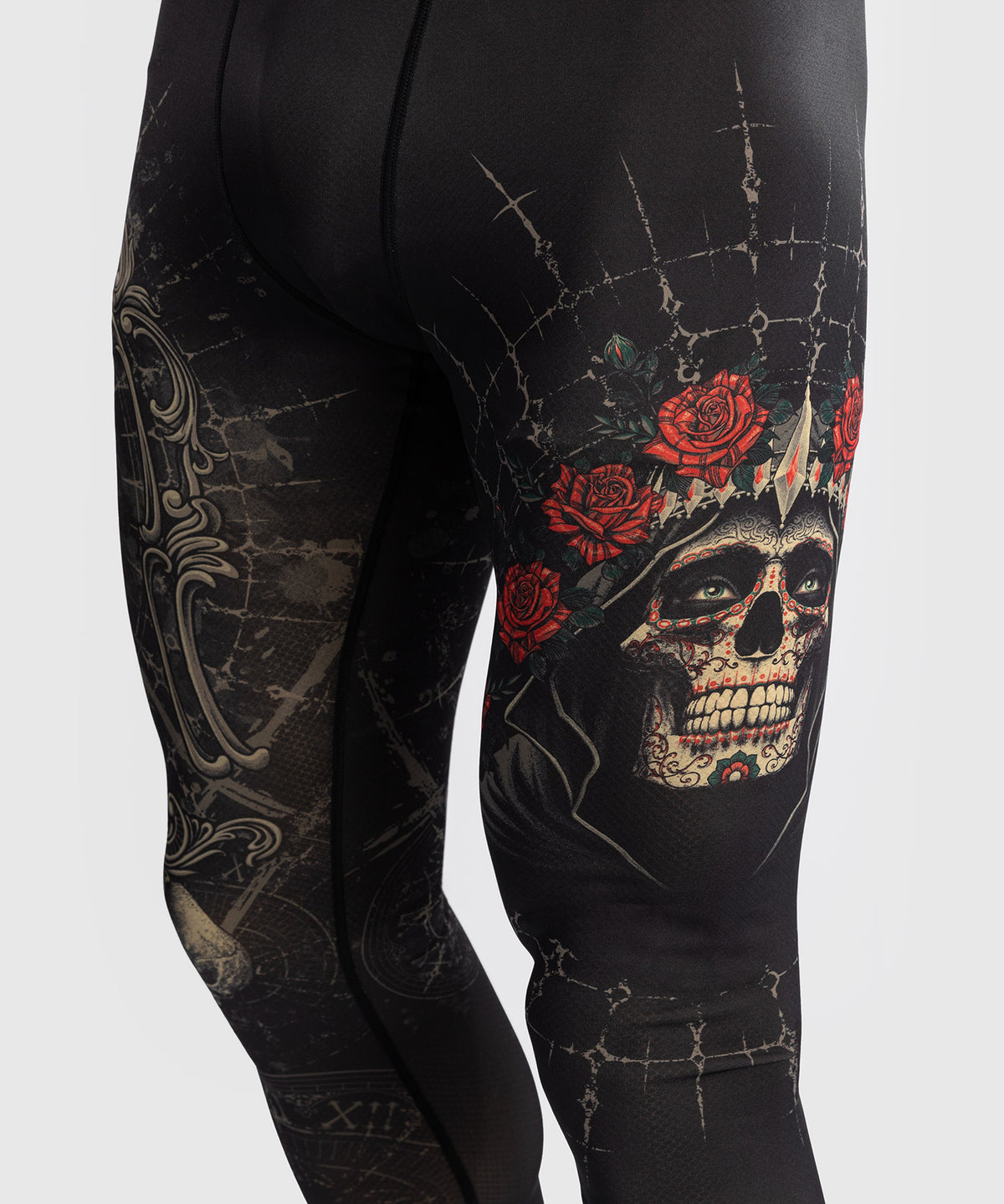 Venum Santa Muerte 5.0 Pantaloni a compressione - Nero Profondo/Oro