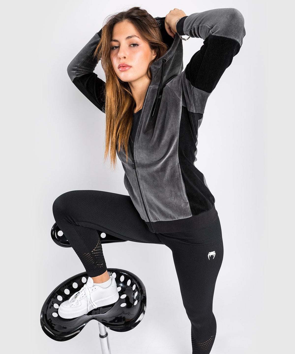 Sweatshirt Venum Camoline 2.0 Velvet - Pour Femmes - Gris/Noir