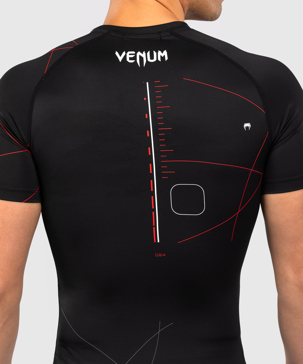 Venum Tactical XT Rashguard a maniche corte - Nero/Rosso fuoco