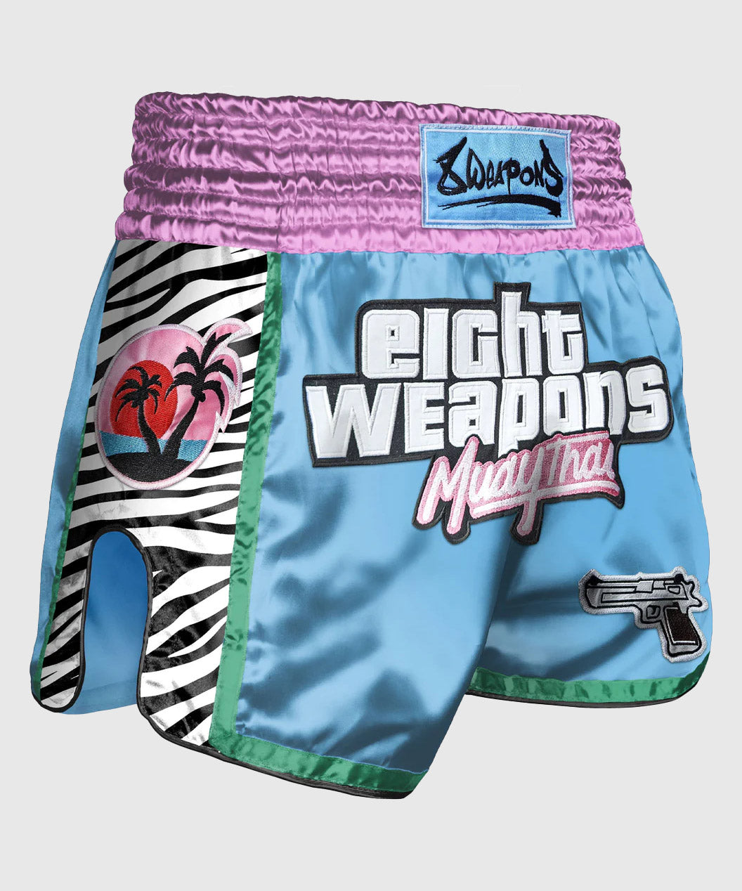 Short de Muay Thai 8 Weapons Miami Thai - Bleu