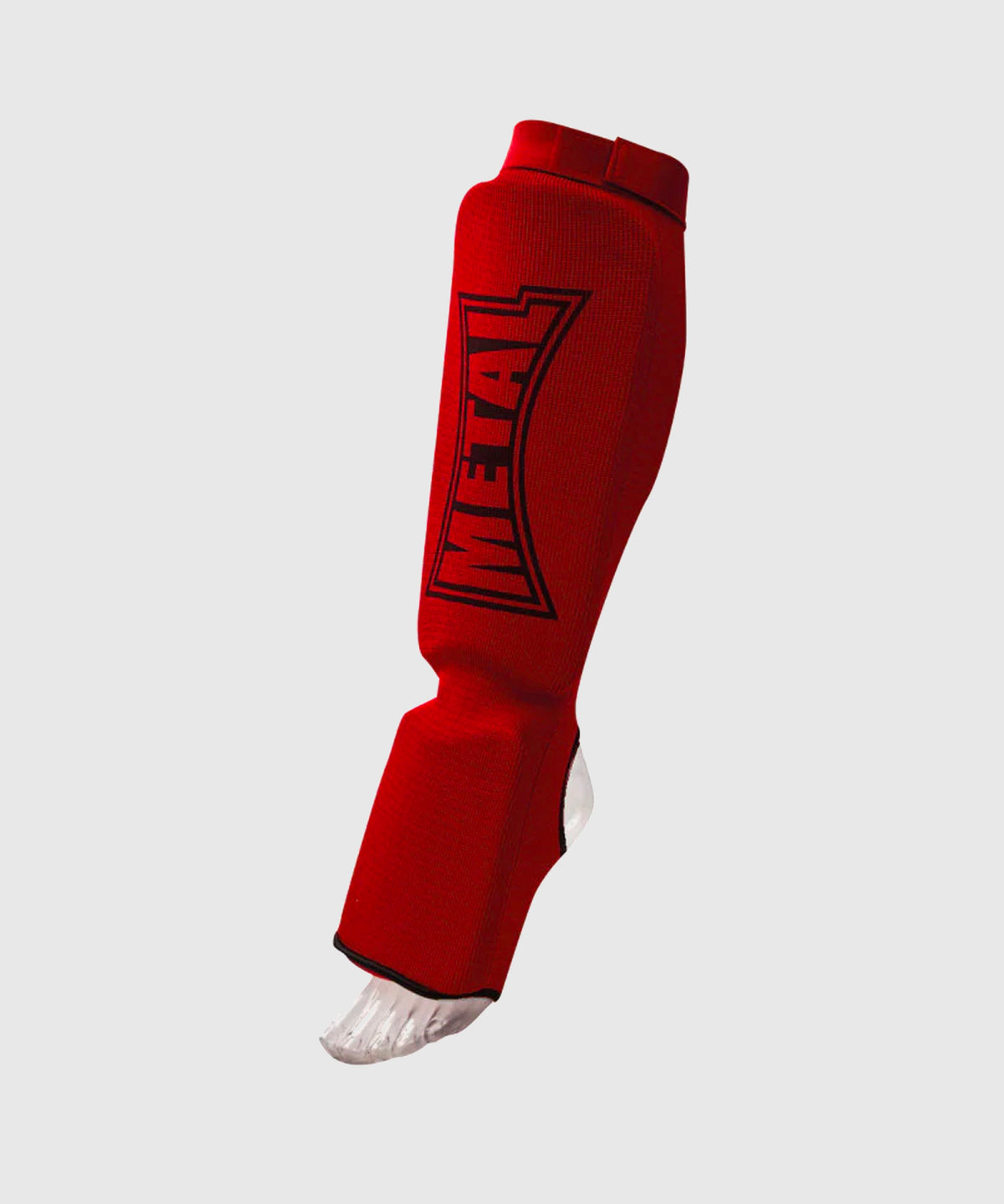 Metal Boxe Cotton Shin and Instep Guards - Red