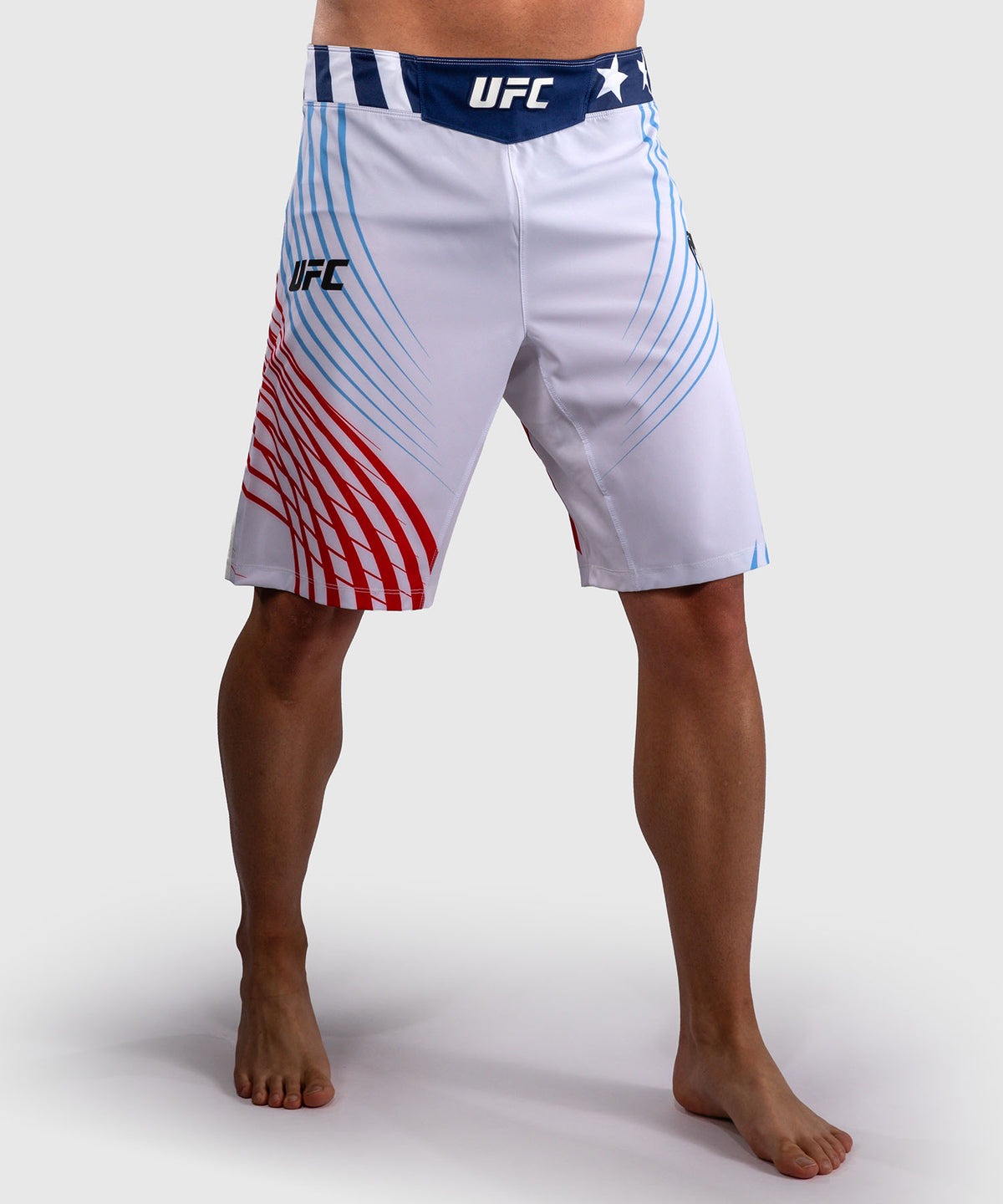 Official UFC Freedom 250 by Venum Authentic Fight Night Pantaloncini da combattimento taglio lungo da uomo - Bianco