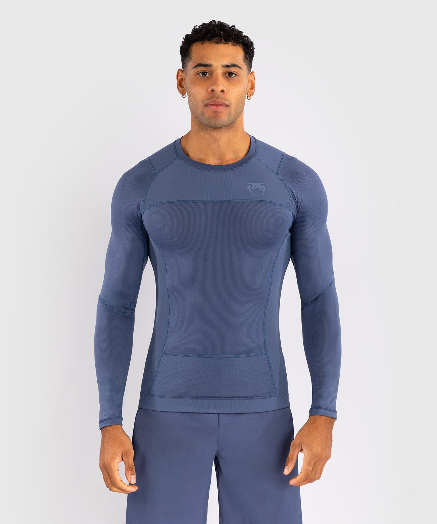 Venum G-Fit Air Rashguard de Manga Larga para Hombre - Azul Niebla