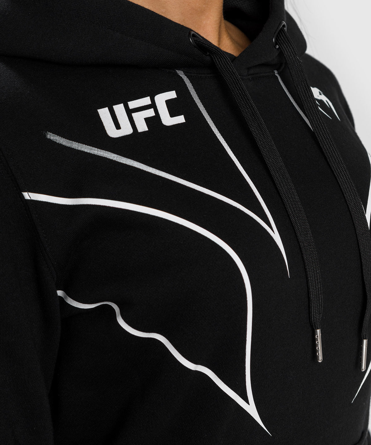 Felpa con cappuccio UFC Venum Fight Night 2.0 Replica Donna - Nero