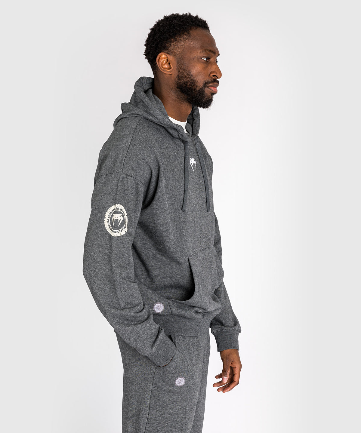 Venum Vortex XL Lite Herren Hoodie - Dunkel Heather Grau
