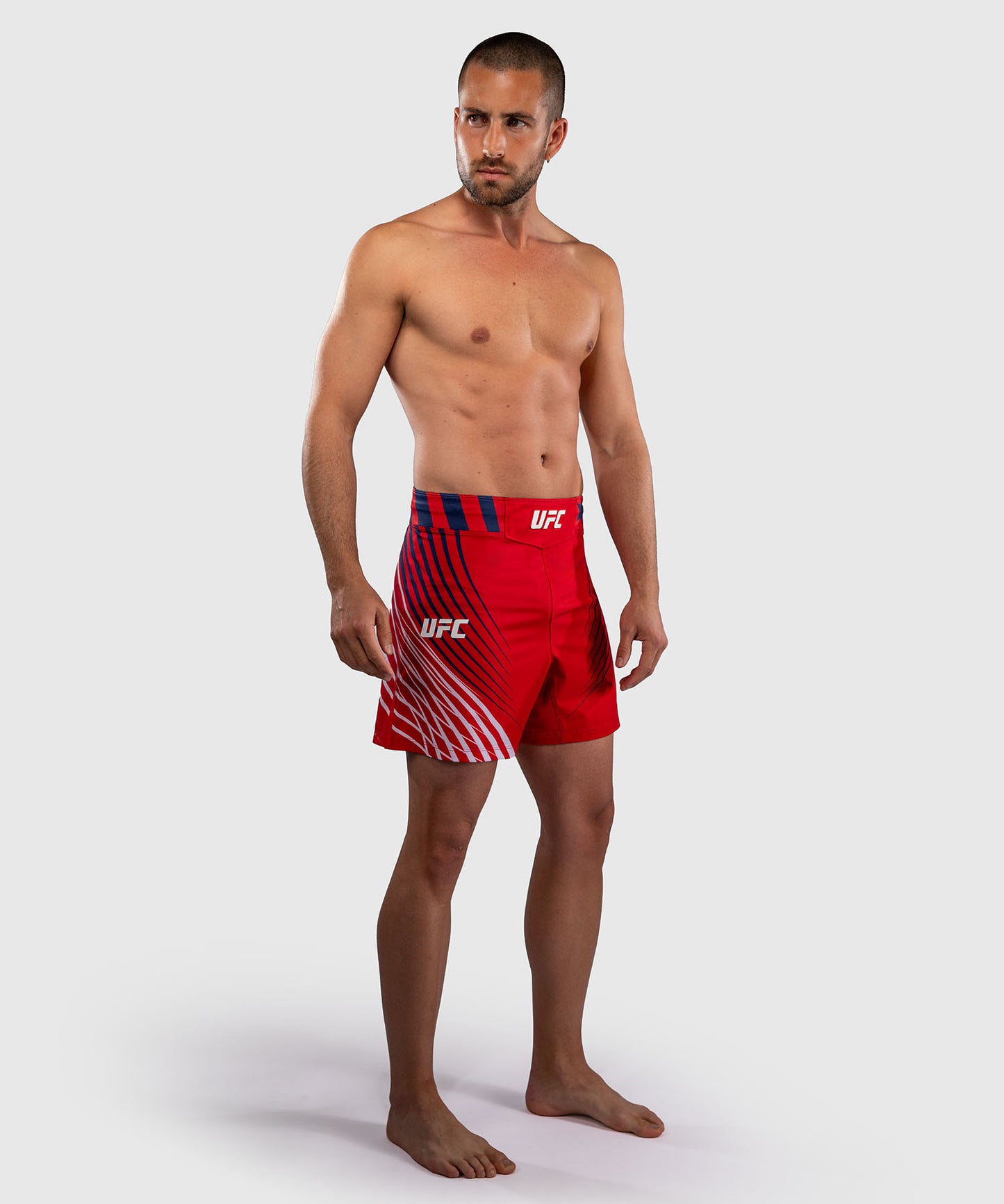 Official UFC Freedom 250 by Venum Authentic Fight Night Short de combat coupe courte pour homme - Rouge
