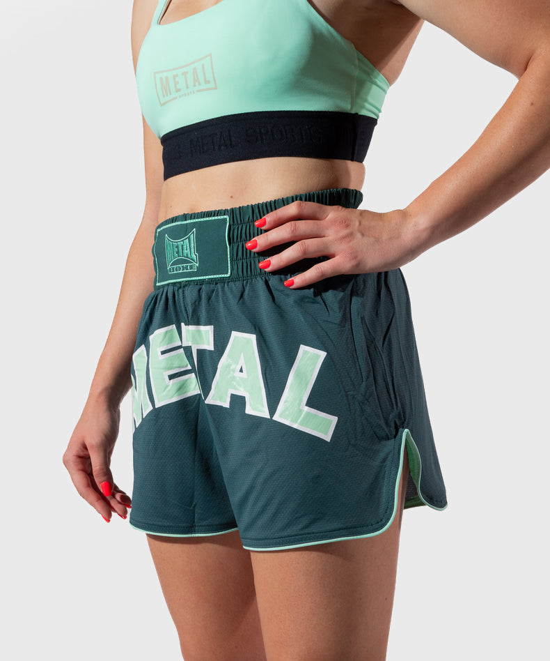 Metal Boxe One Deep Waters Muay Thai Shorts - Grün