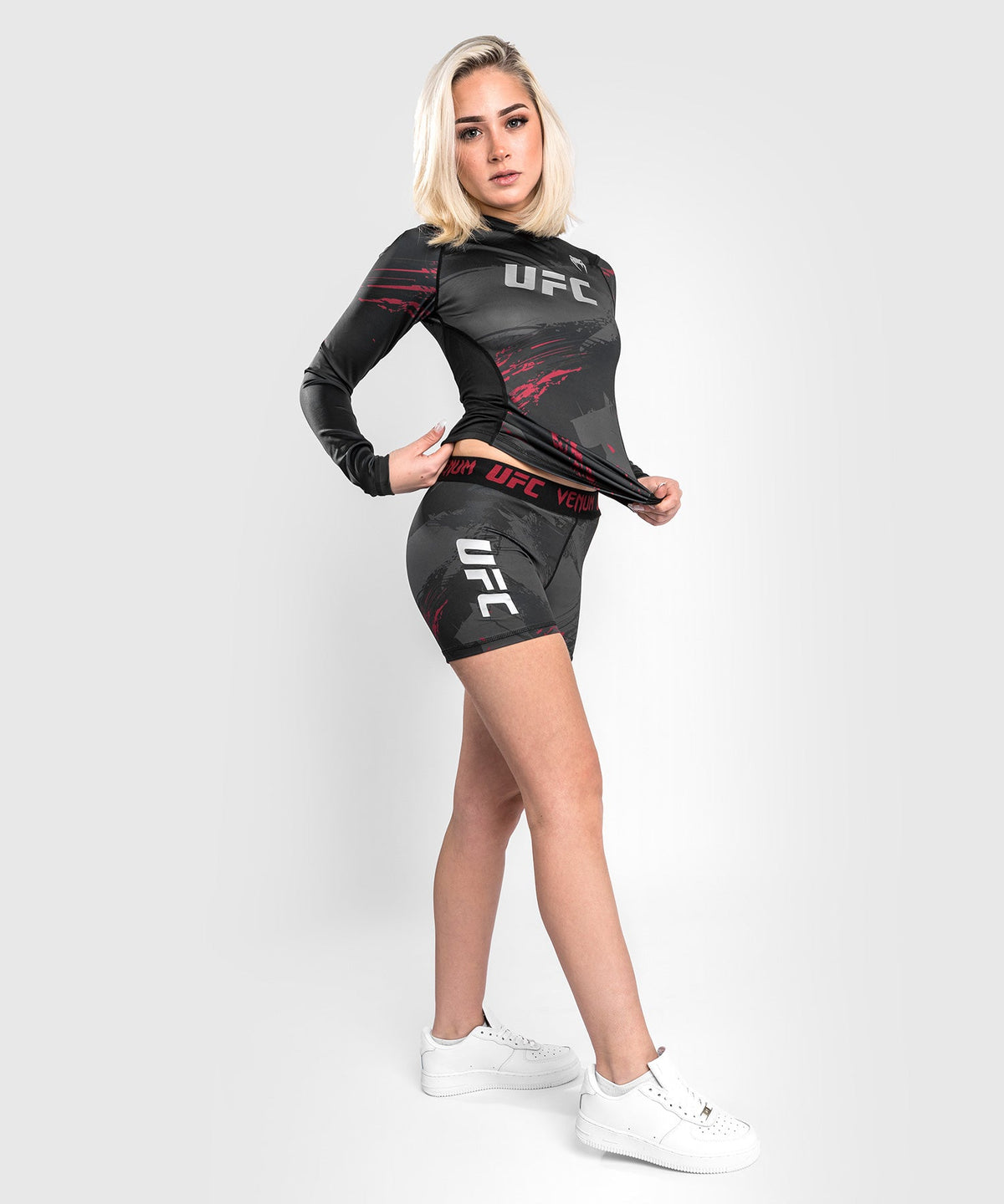 Short de compression UFC Venum Authentic Fight Week 2.0 - pour Femmes - Noir/Rouge