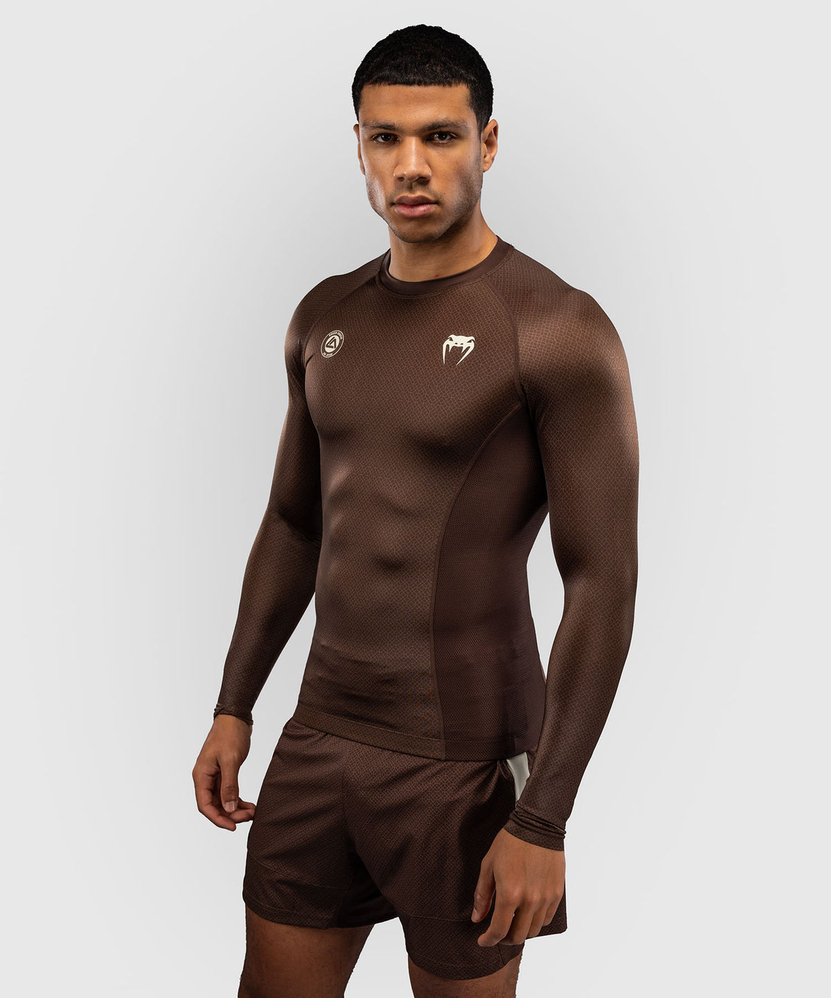 Venum x Roger Gracie Academy Langarm Rashguard - Dunkelbraun