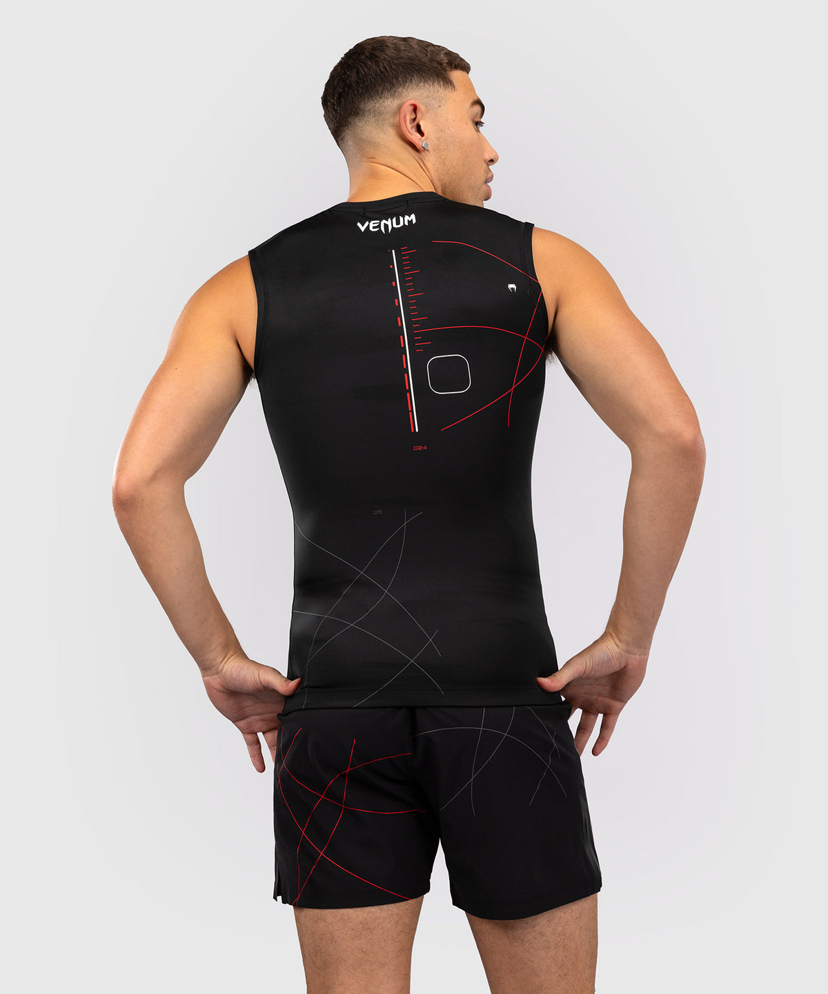 Venum Tactical XT Rashguard senza maniche - Nero/Rosso Fuoco