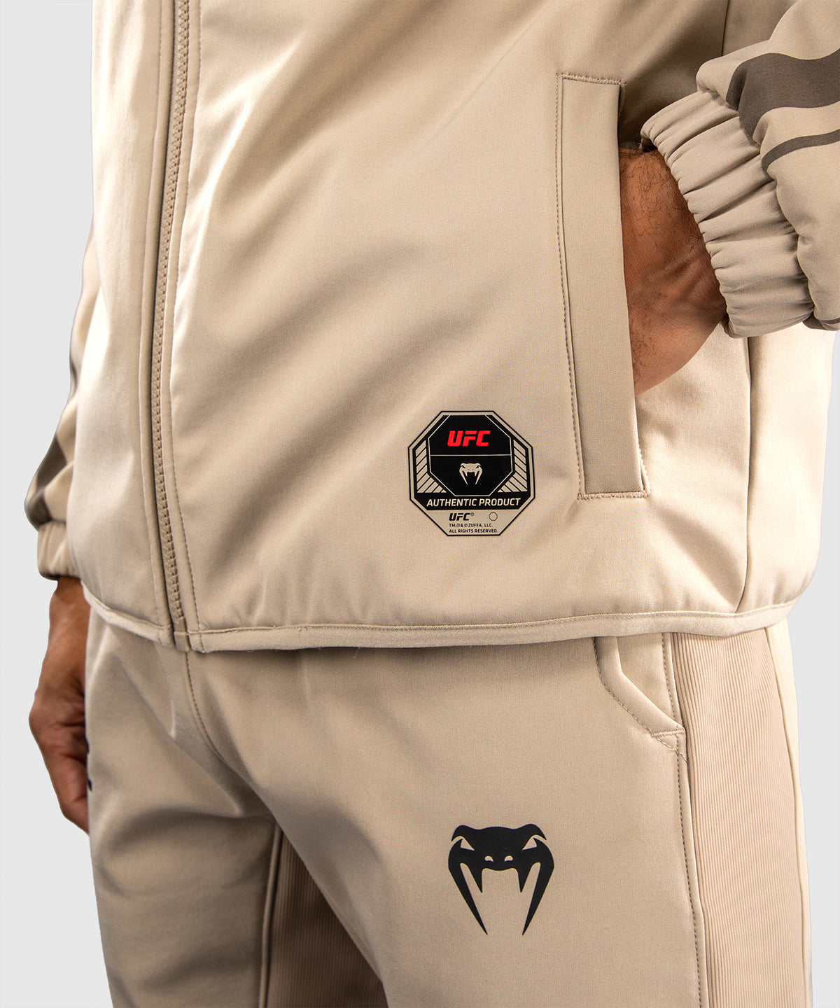 Venum UFC Unity by Venum Authentic Fight Week Sudadera con Capucha y Cremallera para Hombre - Arena