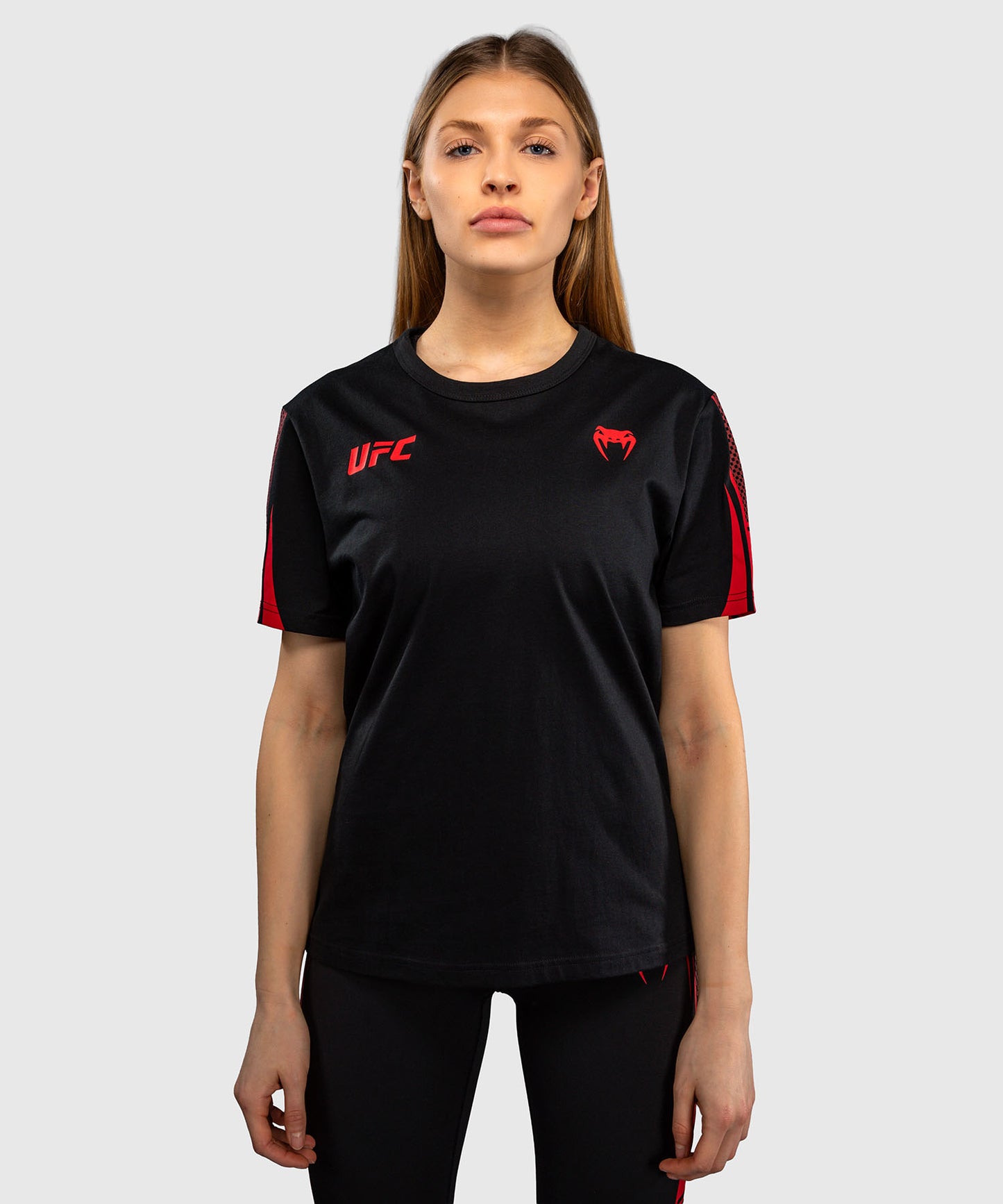 Venum UFC Unity by Venum Authentic Fight Week Damen-Kurzarm-T-Shirt - Schwarz
