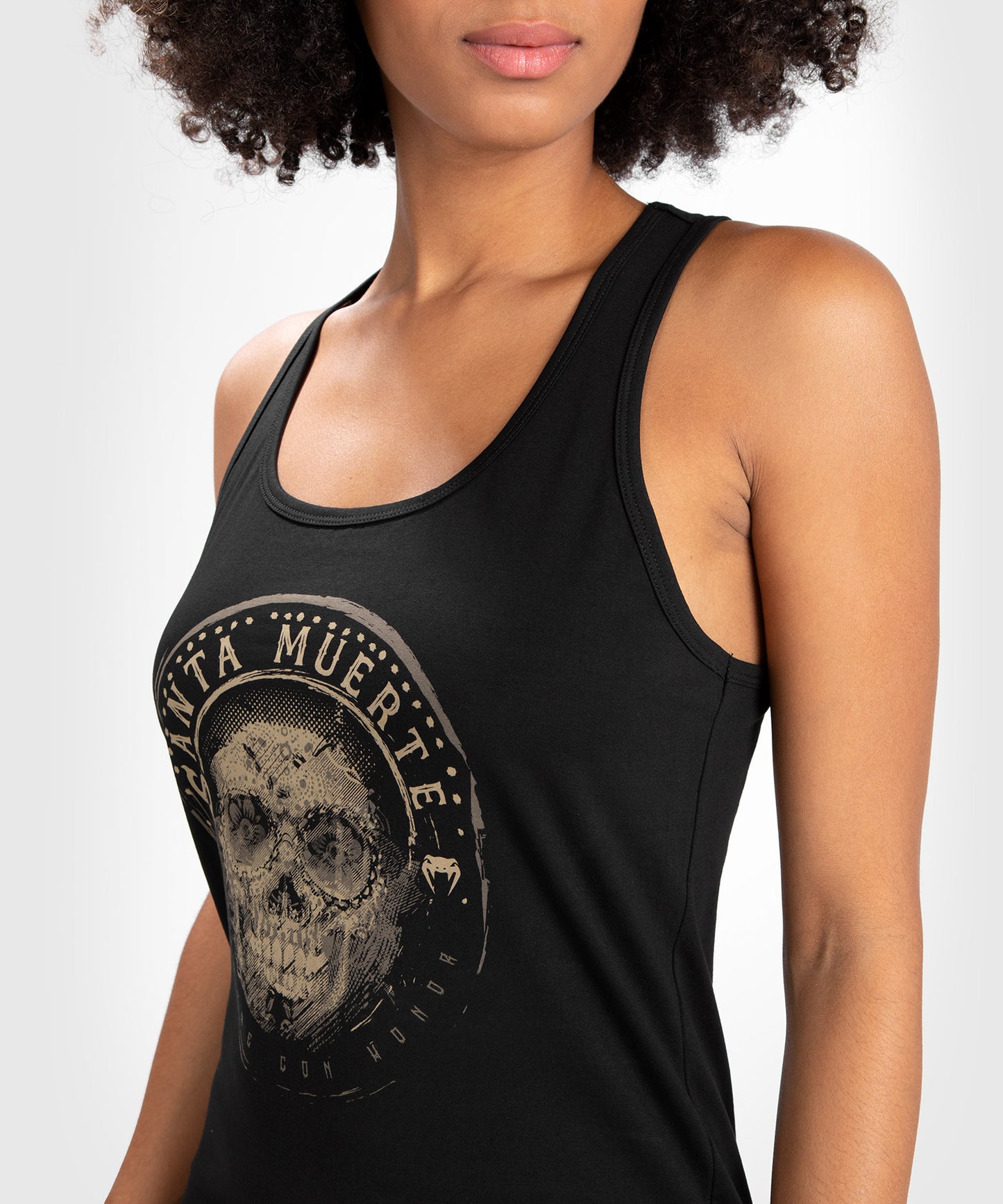 Camiseta de tirantes Venum Santa Muerte Dark Side para mujer - Negro/Marrón