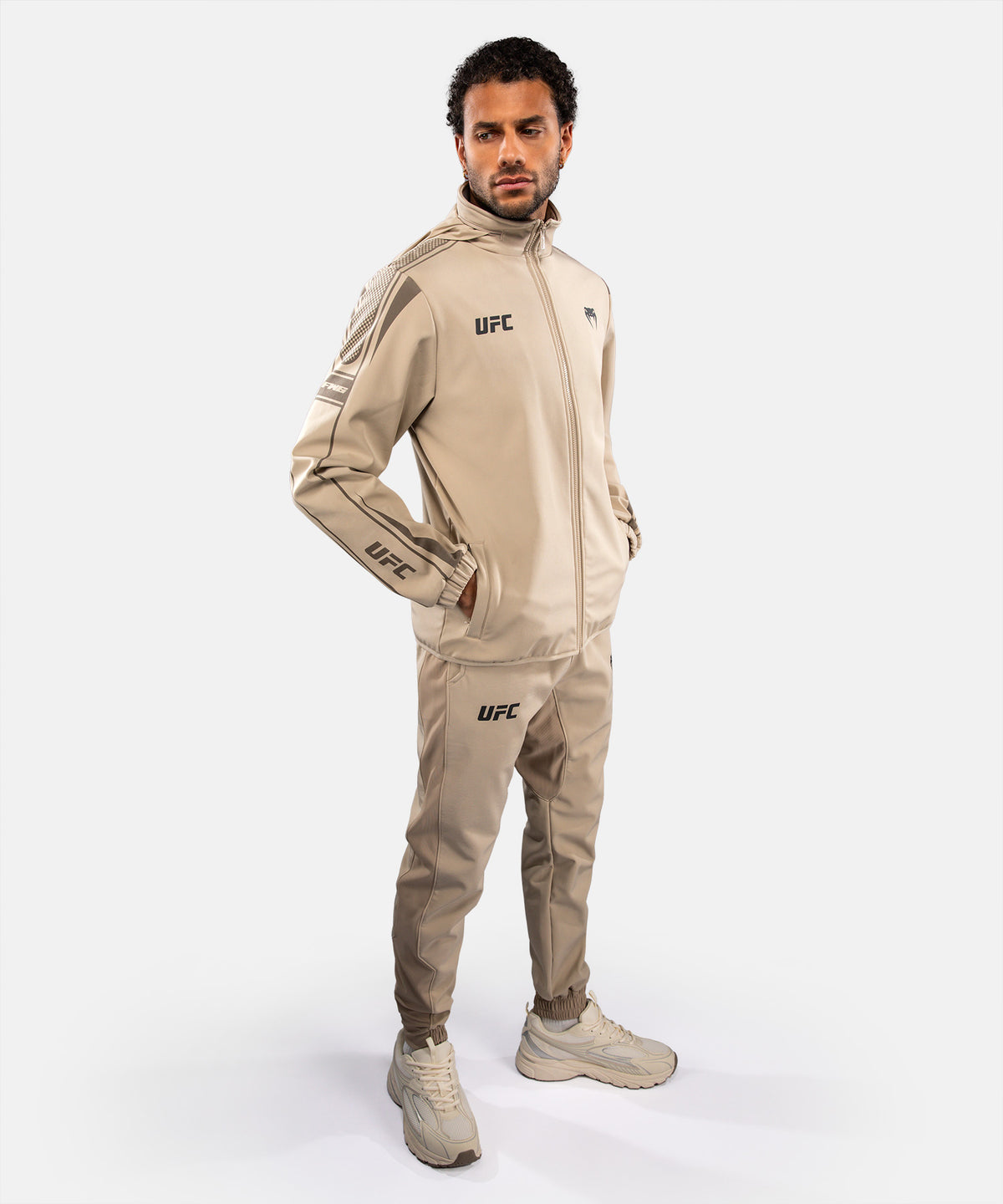 Venum UFC Unity by Venum Authentic Fight Week Sudadera con Capucha y Cremallera para Hombre - Arena