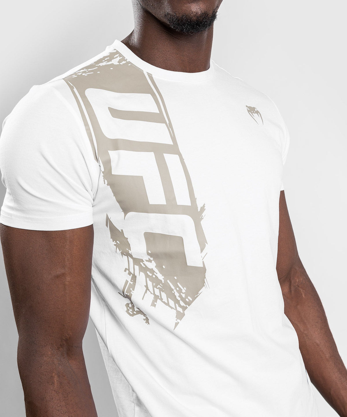 UFC T-Shirt Venum Authentic Fight Week 2.0 - Short Machetes - White/Sand
