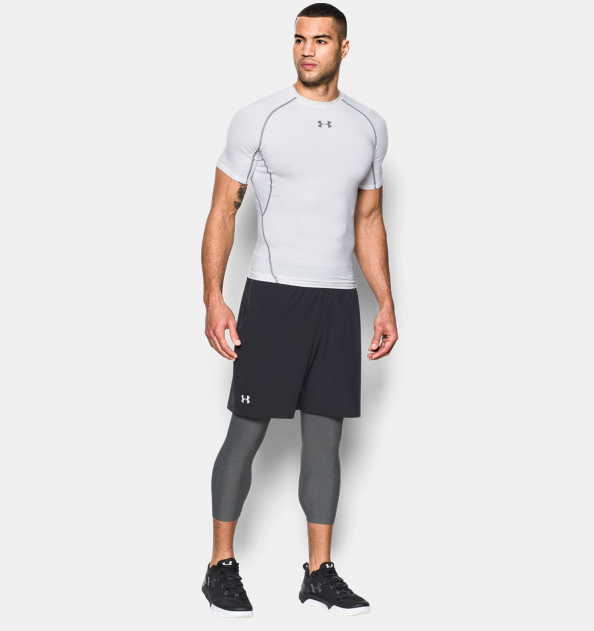 Under Armour HeatGear® Leggings para Hombre – Gris/Negro