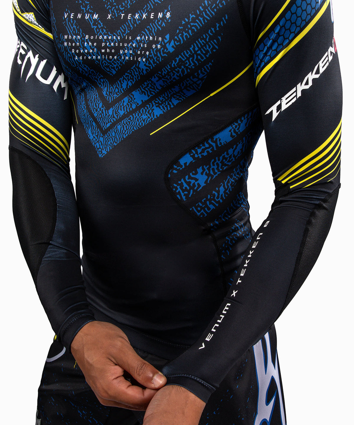 Venum x TEKKEN 8 Rashguard Manga Larga King - Negro/Amarillo