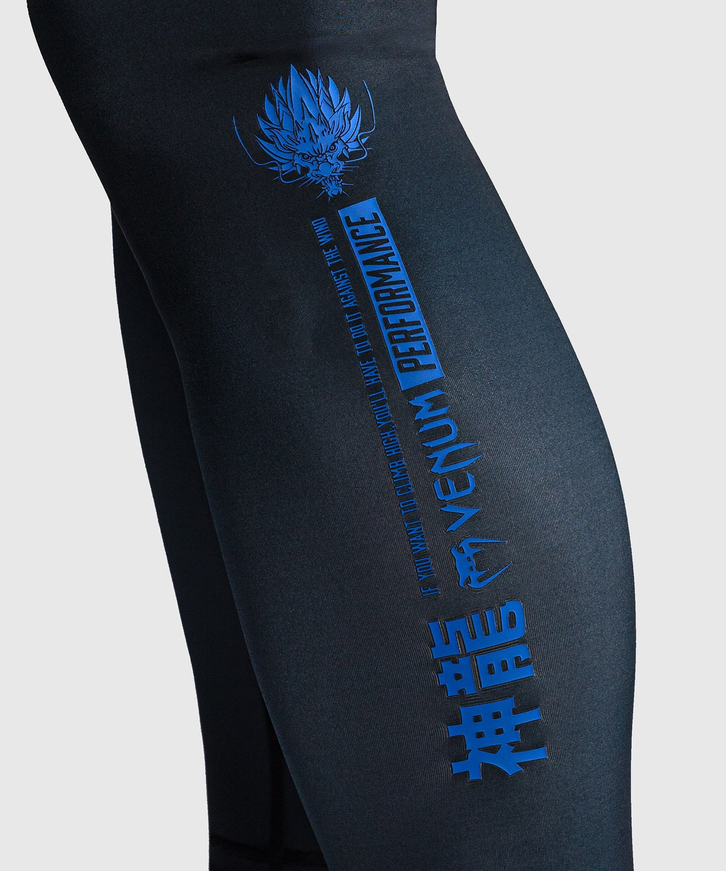 Pantalon de compression Venum Thunder Dragon – Noir/Bleu Royal