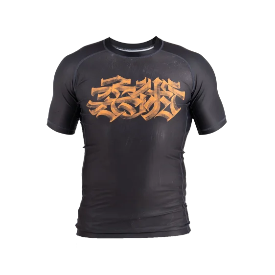 Scramble Hanzi Gold Rashguard - Schwarz