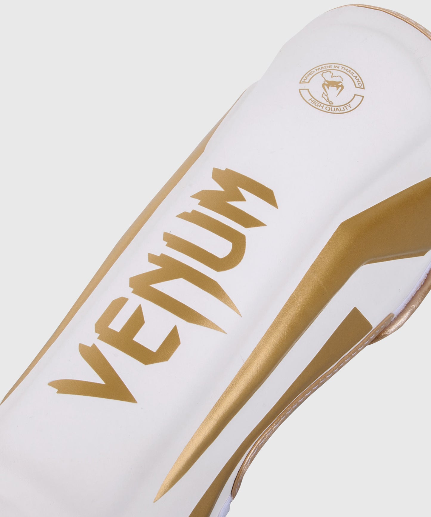 Protège-tibias Venum Elite - Blanc/Doré