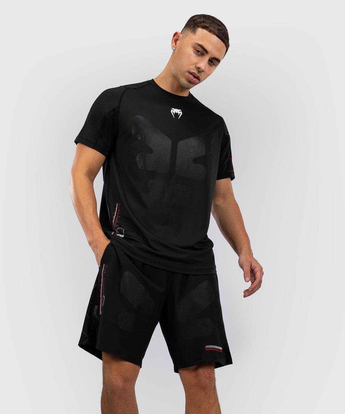 Venum Tactical XT Herren Dry Tech T-Shirt - Schwarz/Rot