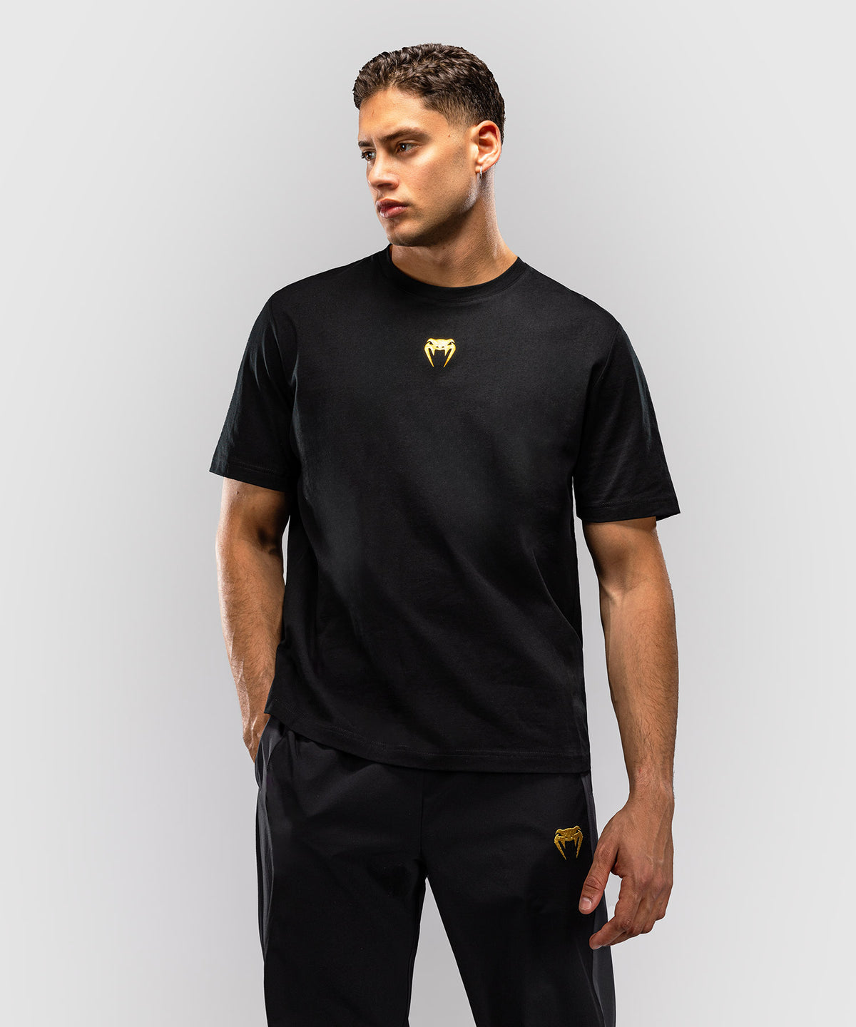 Venum Essential Baumwoll-T-Shirt - Schwarz/Gold