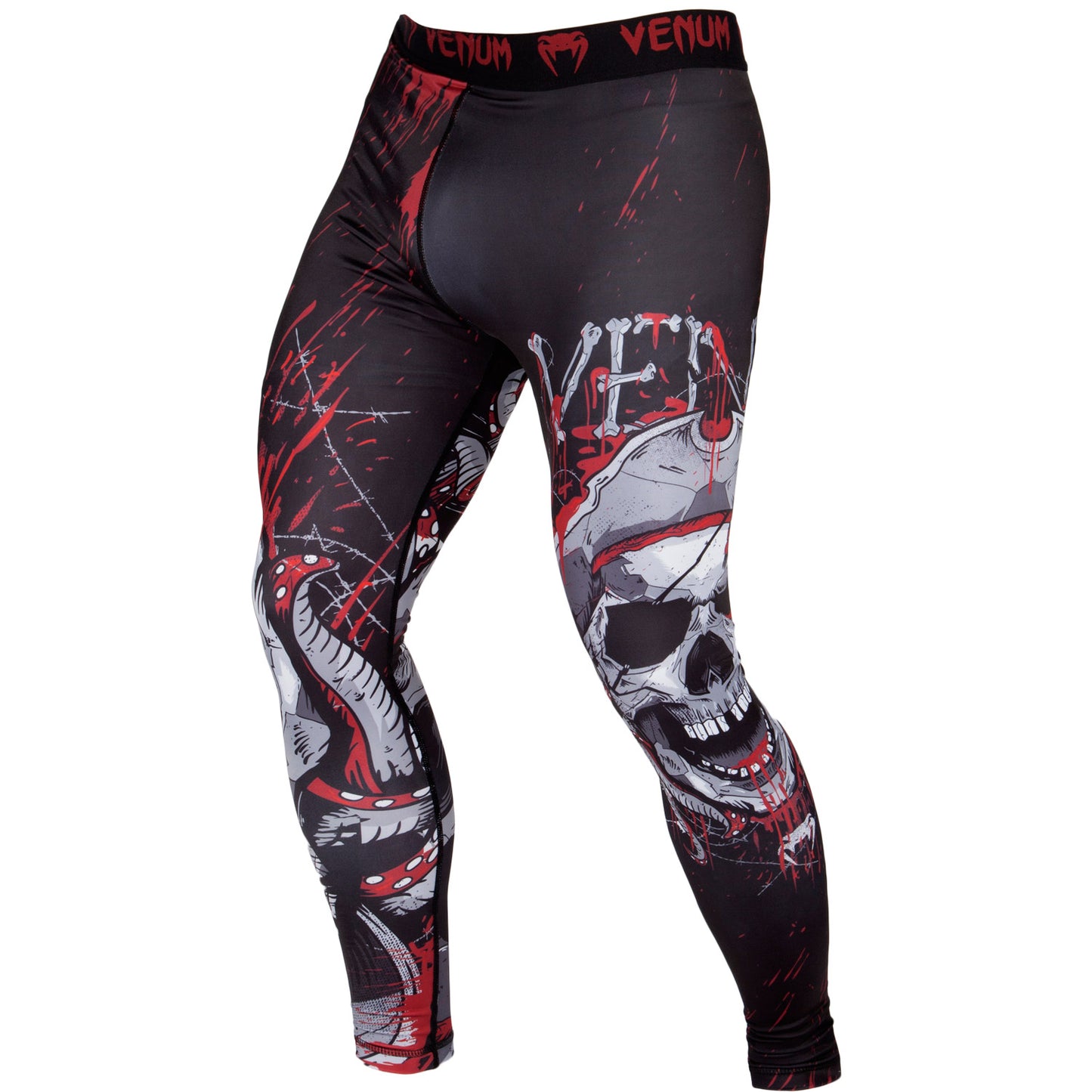 Pantaloni a compressione Venum Pirate 3.0 - Nero/Rosso