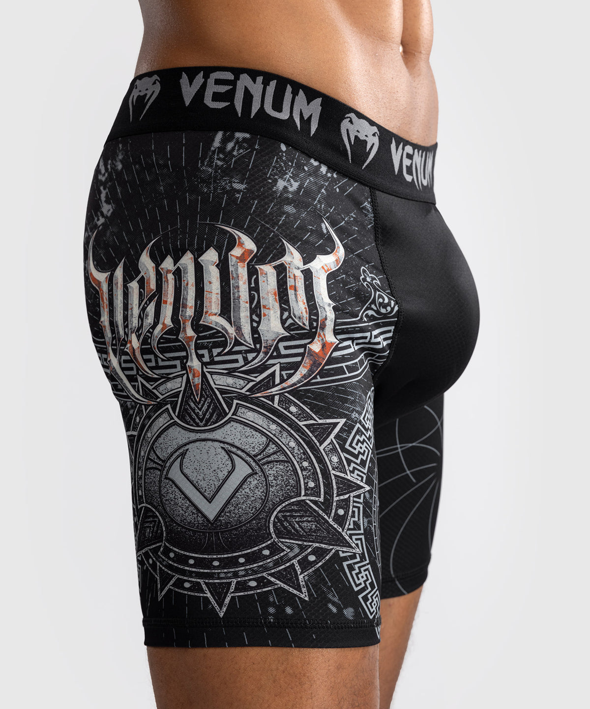 Venum Gladiator 5.0 Pantalones Vale Tudo Para Hombre - Negro/Plateado