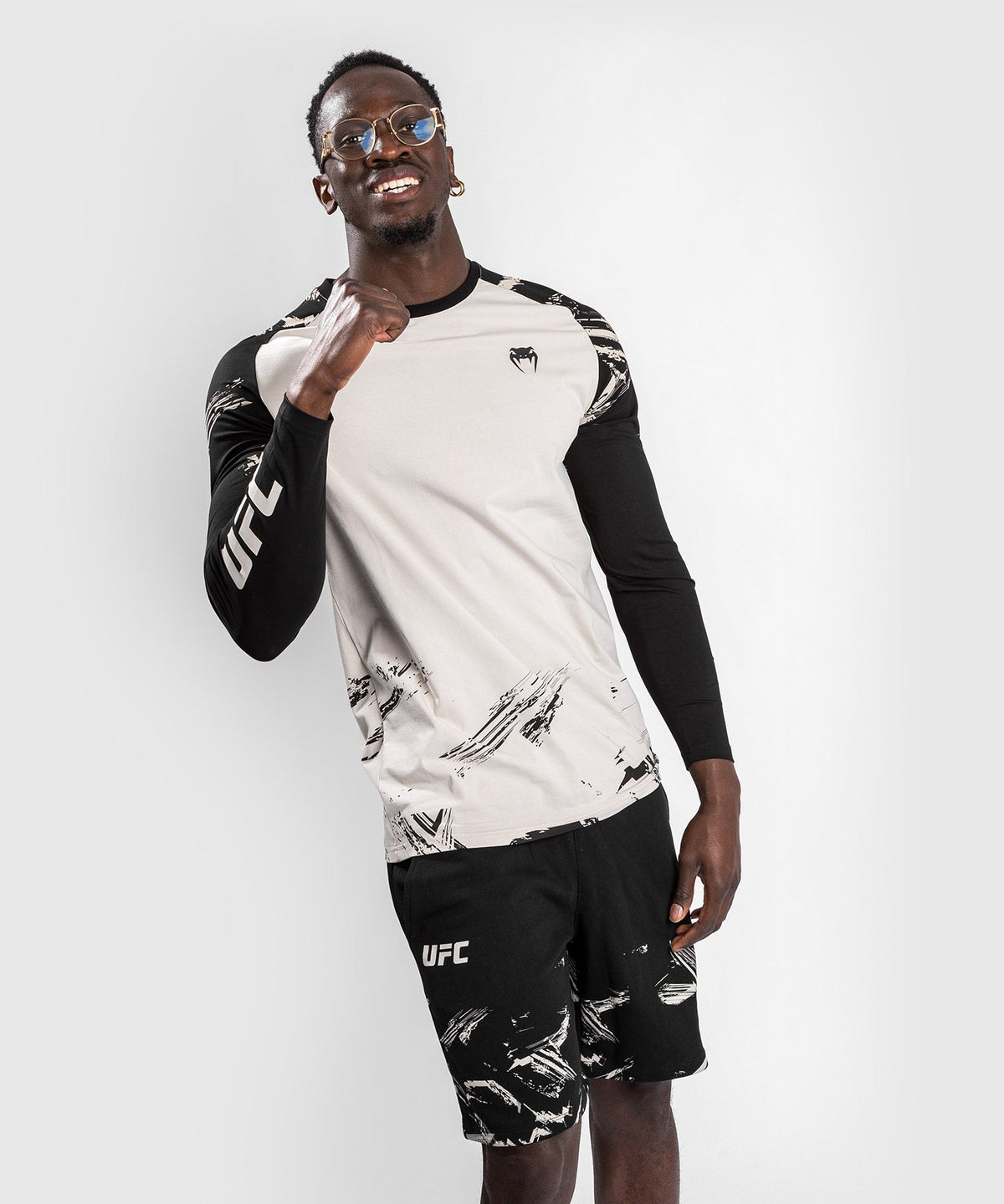 T-Shirt UFC Venum Authentic Fight Week 2.0 - Long Sleeve - Sand